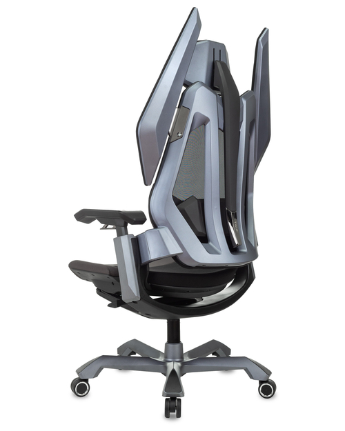 Кресло игровое Knight Aero черный крестов. пластик пластик серебро