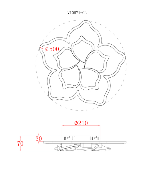 Светильник потолочный светодиодный Moderli V10671-CL Magnete