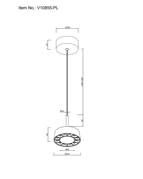 Светильник подвесной светодиодный Moderli V10855-PL Luma