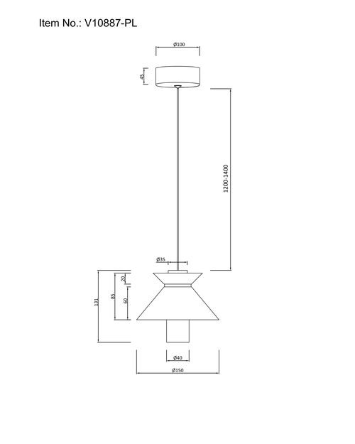 Светильник подвесной светодиодный Moderli V10887-PL Ori