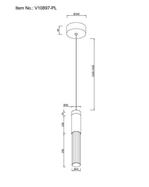 Светильник подвесной светодиодный Moderli V10897-PL Ran