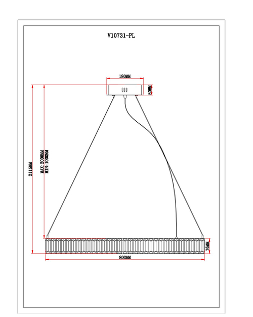 Люстра подвесная светодиодная Moderli V10731-PL Asti