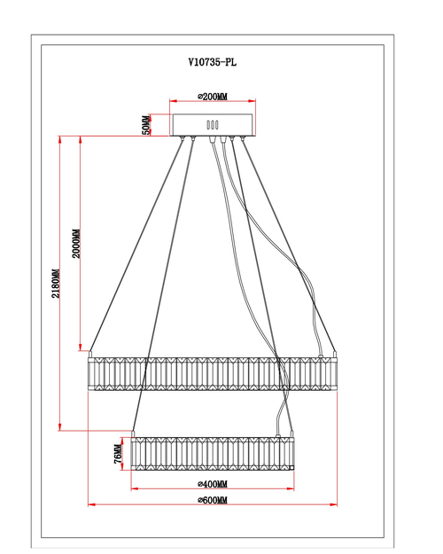 Люстра подвесная светодиодная Moderli V10735-PL Asti