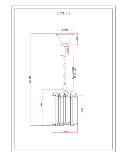 Светильник подвесной Moderli V10771-1P Wave