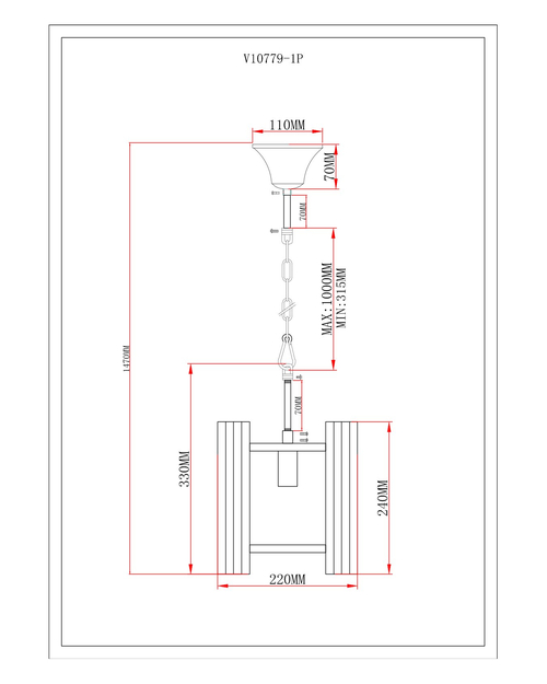 Светильник подвесной Moderli V10779-1P Monte