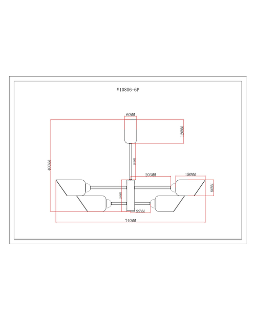 Люстра подвесная Moderli V10806-6P Avery