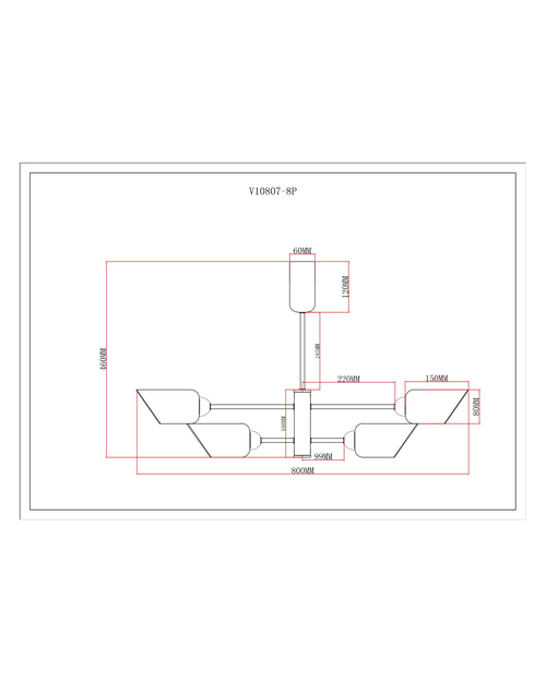 Люстра подвесная Moderli V10807-8P Avery