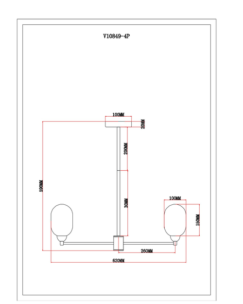 Люстра подвесная Moderli V10849-4P Gracy