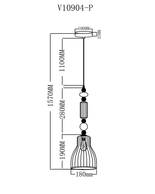 Светильник подвесной Moderli V10904-P Charm