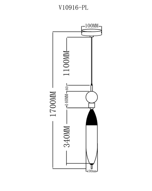Светильник подвесной светодиодный Moderli V10916-PL Candle