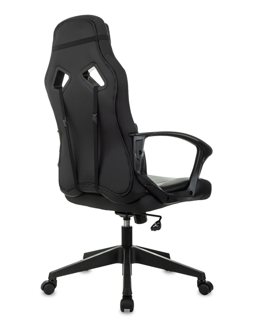 Кресло игровое Zombie 300 черный эко.кожа крестов. пластик