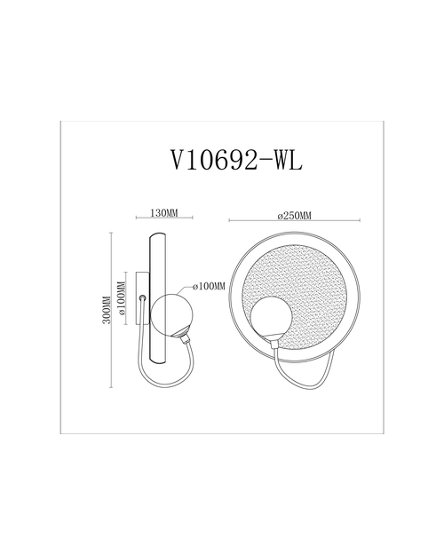 Светильник настенный Moderli V10692-WL Cosmi