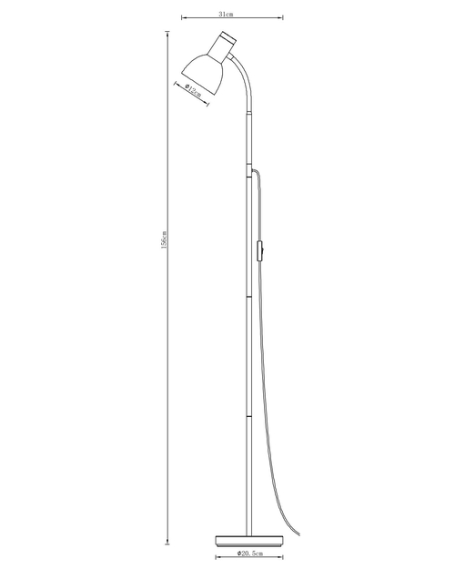 Торшер для чтения Moderli V11053-1F Shades, красный