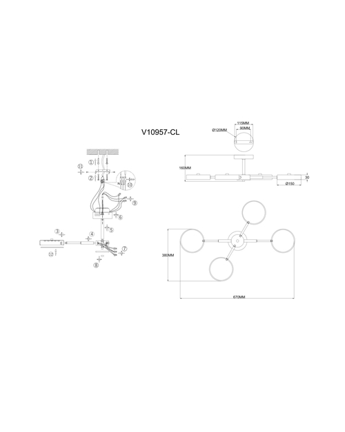 Светильник потолочный светодиодный Moderli V10958-CL Scandi