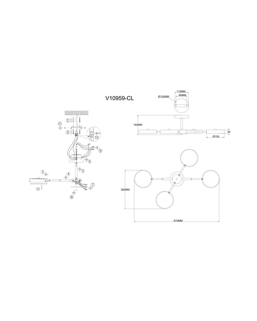 Светильник потолочный светодиодный Moderli V10959-CL Scandi