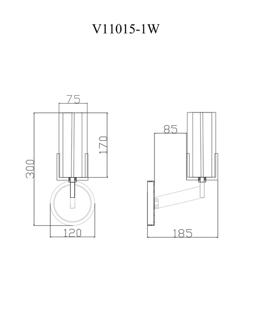 Светильник настенный Moderli V11015-1W Brass