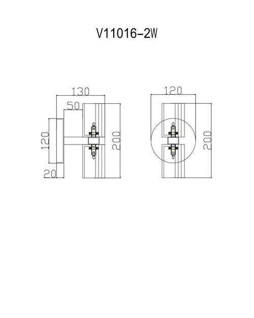 Светильник настенный Moderli V11016-2W Brass