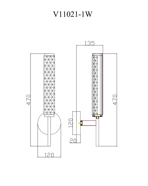 Светильник настенный Moderli V11021-1W Brass