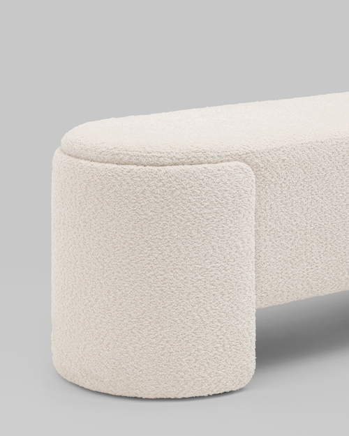 Банкетка Taks букле белый