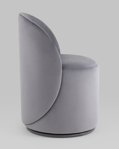 Пуф Loreen со спинкой вращающийся велюр серый