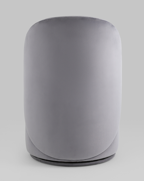 Пуф Loreen со спинкой вращающийся велюр серый