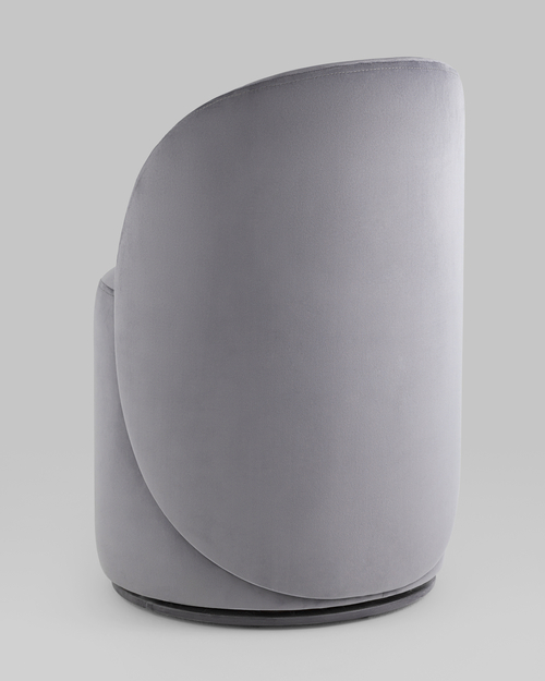 Пуф Loreen со спинкой вращающийся велюр серый