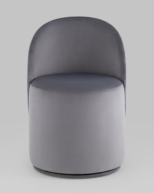 Пуф Loreen со спинкой вращающийся велюр серый