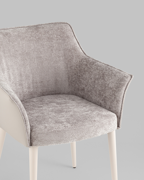 Стул обеденный Feston букле с экокожей слоновая кость