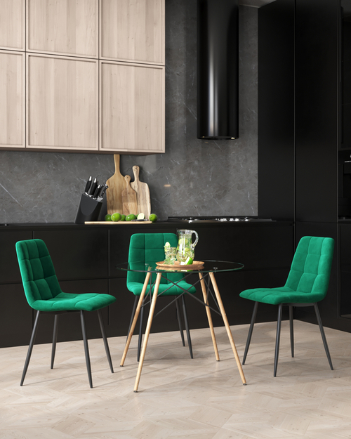 Стол круглый DSW NEW D=80 прозрачный стеклянный