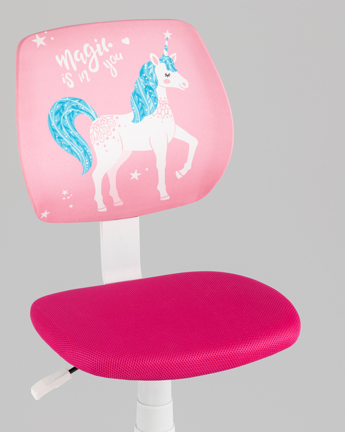 Кресло компьютерное ЛОЛО Unicorn пластик белый