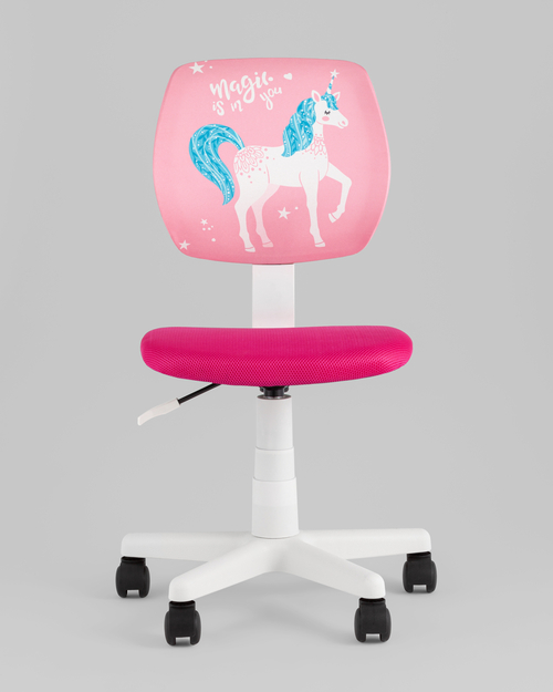 Кресло компьютерное ЛОЛО Unicorn пластик белый