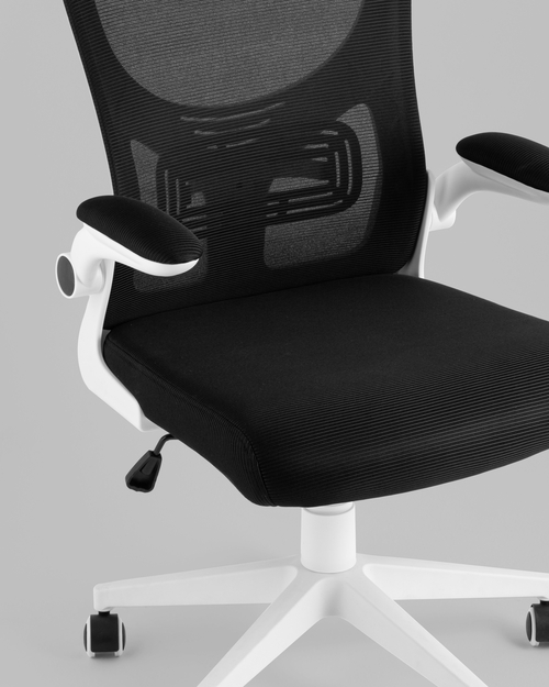 Кресло офисное TopChairs Airone белый с черной сеткой