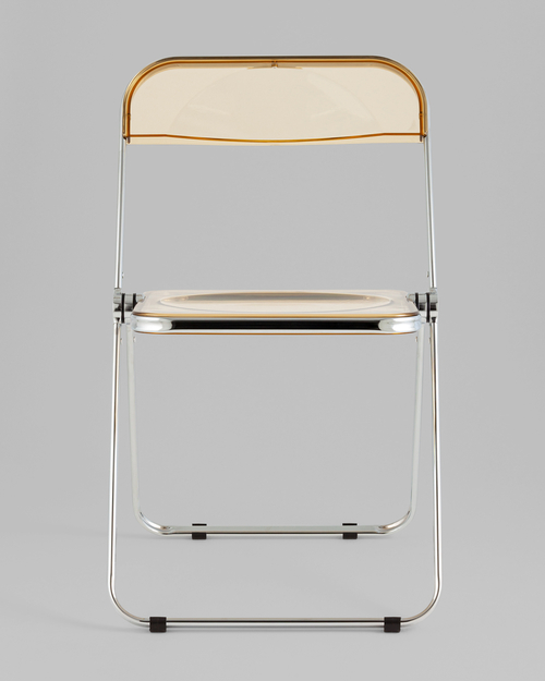 Стул Fold Amber складной янтарный прозрачный пластиковый