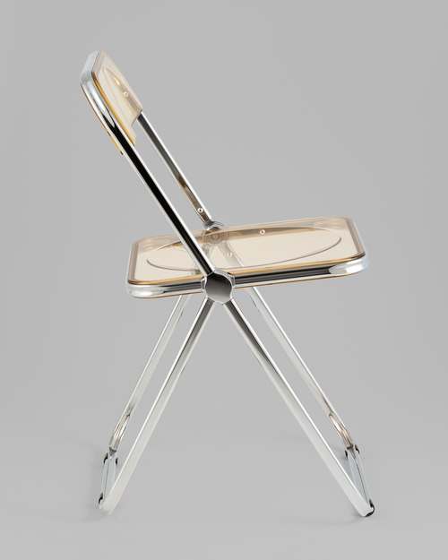 Стул Fold Amber складной янтарный прозрачный пластиковый