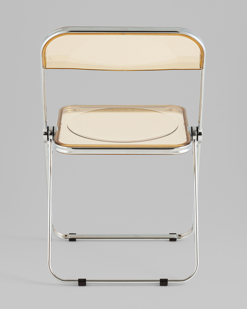 Стул Fold Amber складной янтарный прозрачный пластиковый