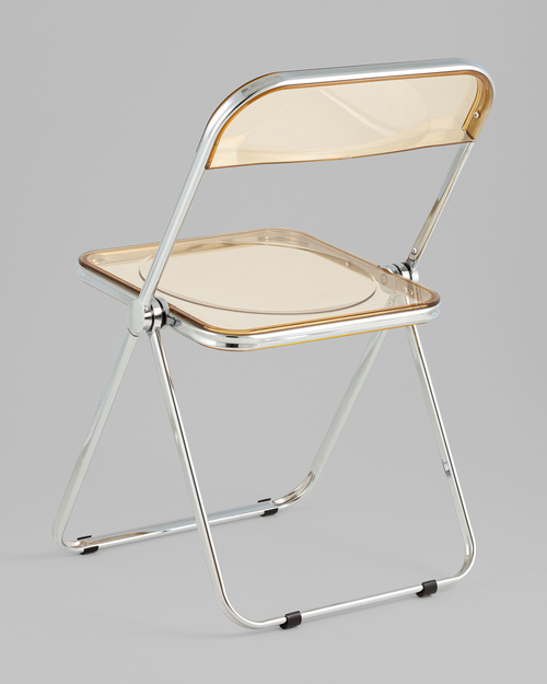 Стул Fold Amber складной янтарный прозрачный пластиковый