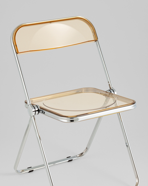 Стул Fold Amber складной янтарный прозрачный пластиковый