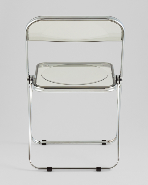 Стул Fold Smoke складной серый прозрачный пластик