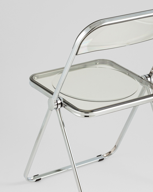 Стул Fold Smoke складной серый прозрачный пластик