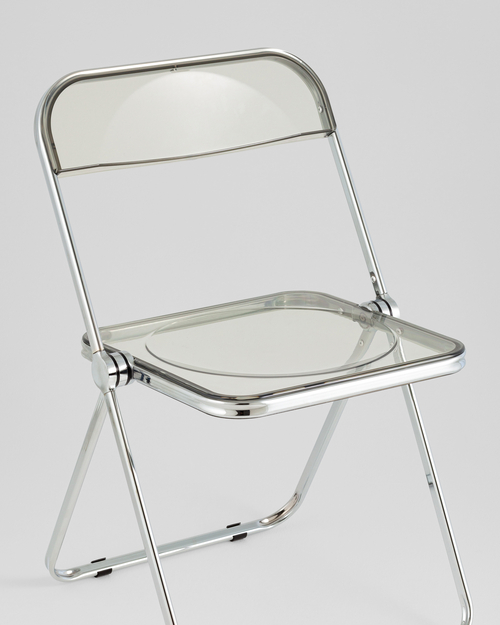 Стул Fold Smoke складной серый прозрачный пластик