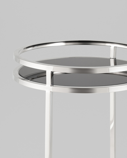 Журнальный столик Гестия 41*60 см серебро