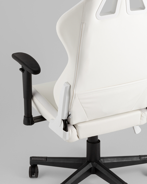 Кресло спортивное с подсветкой TopChairs GMM-080 белый на черной базе