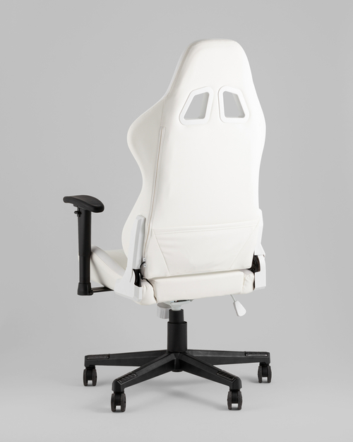 Кресло спортивное с подсветкой TopChairs GMM-080 белый на черной базе