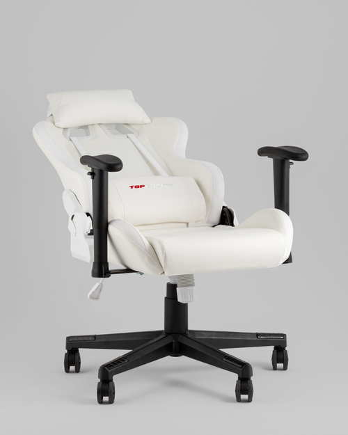 Кресло спортивное с подсветкой TopChairs GMM-080 белый на черной базе