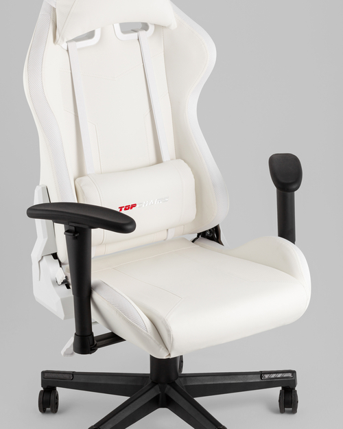 Кресло спортивное с подсветкой TopChairs GMM-080 белый на черной базе