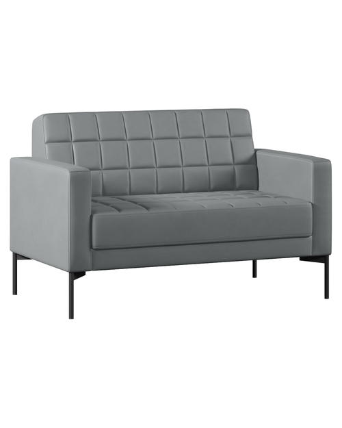 Диван с подлокотниками двухместный Shoko экокожа серая