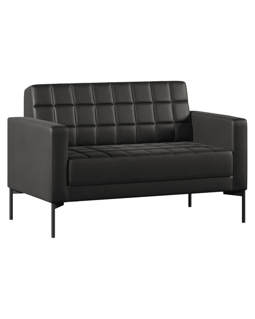 Диван с подлокотниками двухместный Shoko экокожа черная