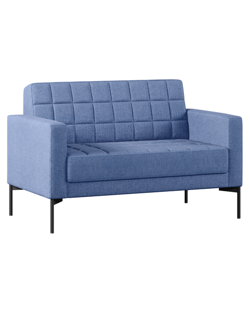 Диван с подлокотниками двухместный Shoko рогожка синяя