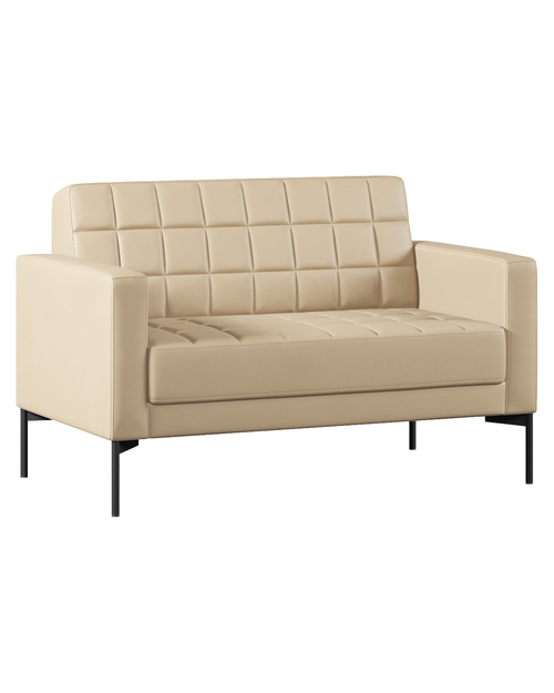 Диван с подлокотниками двухместный Shoko экокожа бежевая