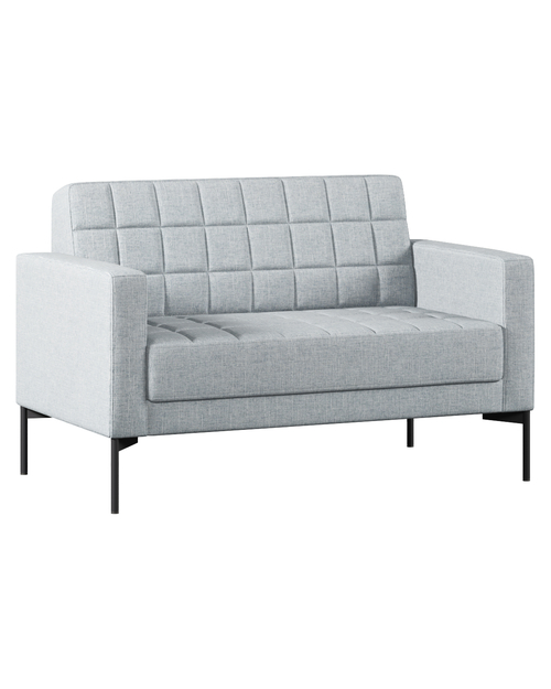 Диван с подлокотниками двухместный Shoko рогожка серая